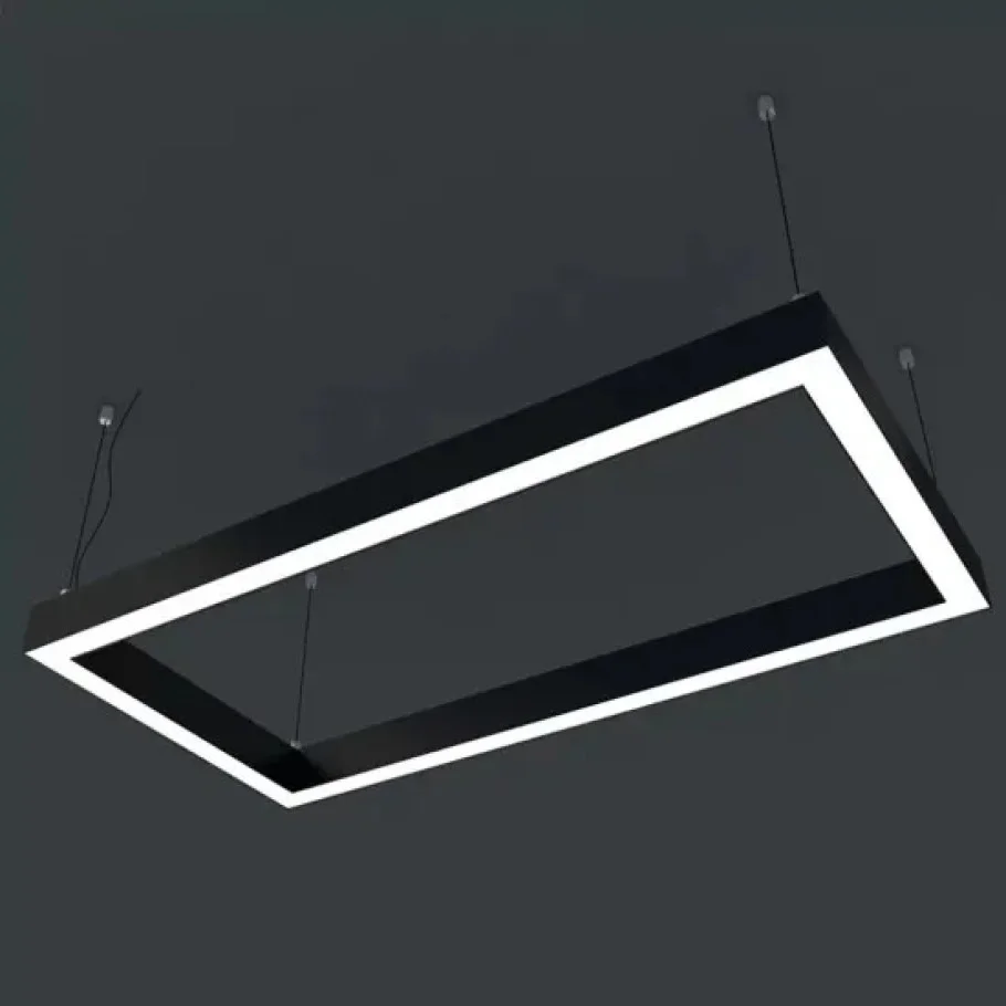 75W 40x80CM Dikdörtgen Linear Armatür Beyaz Kasa